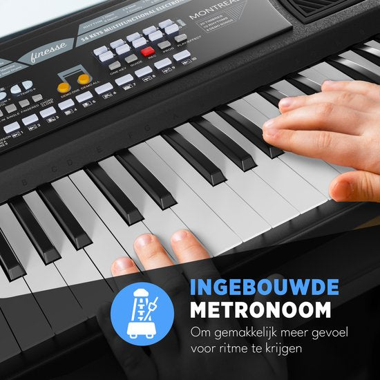 Finesse Keyboard Piano - 54 Touches - Stickers Piano - Electric Piano - Digital Piano - Child - Adults