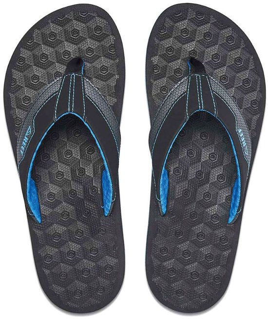 Tongs Reef The Ripper pour homme - Noir/Bleu - Taille 43