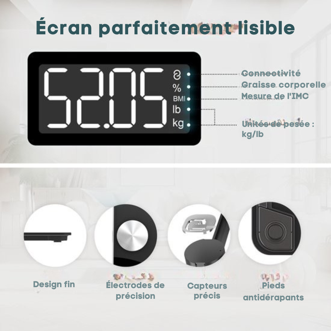 e.volve Scales Pèse-personne numérique - Noir - EV01578
