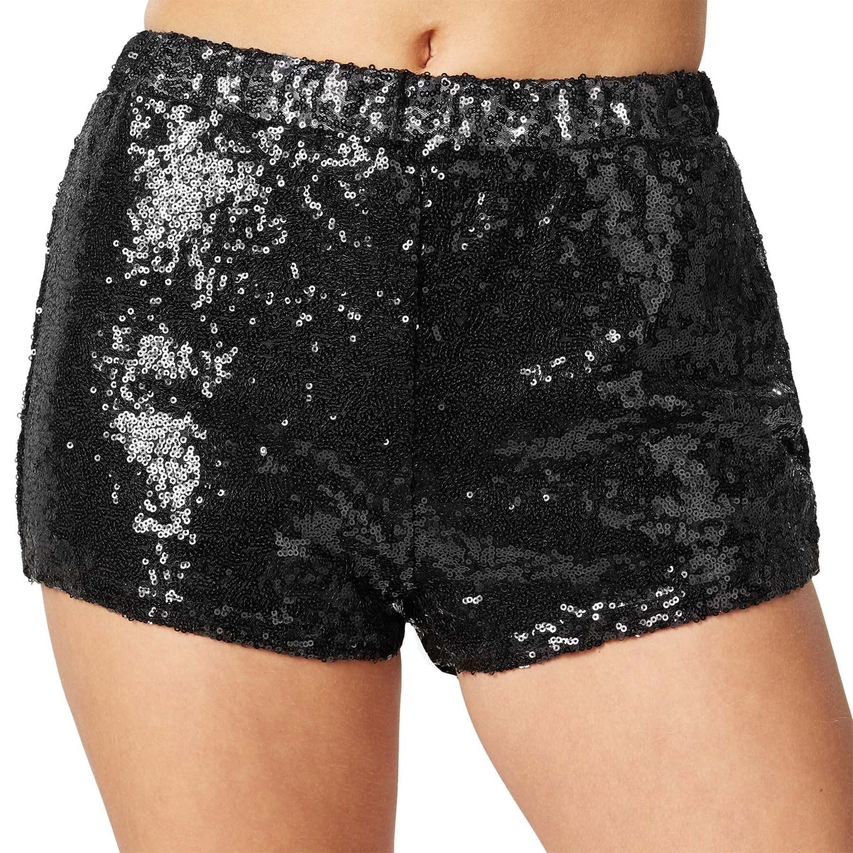 Short à paillettes noir - taille S - longueur 28 cm