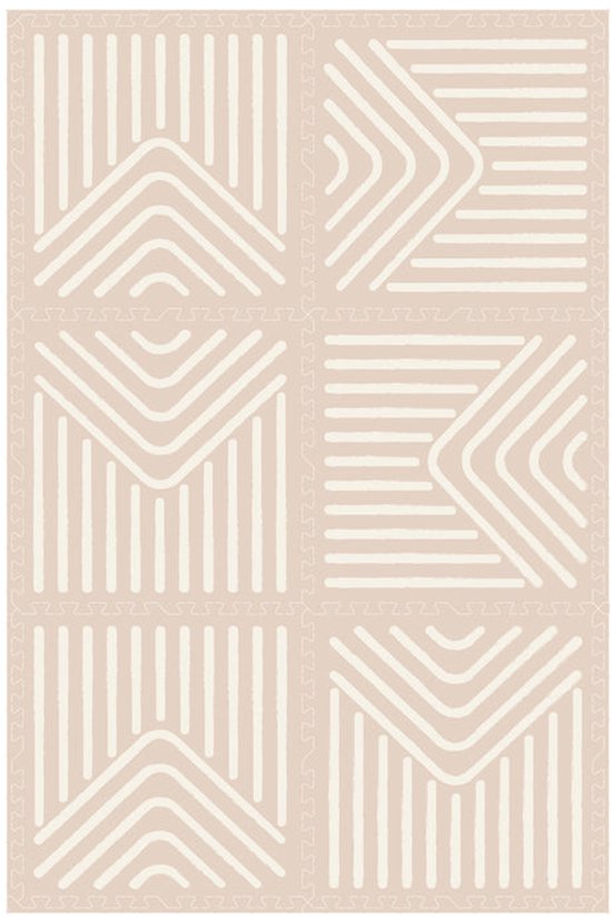 NilaFee™ - Tapis de jeu - Mousse - Bébé - Tapis d'éveil - Tapis de rampage - 180 x 120 x 1,5 cm - Tapis puzzle - Sac de rangement - Geometry Sandy