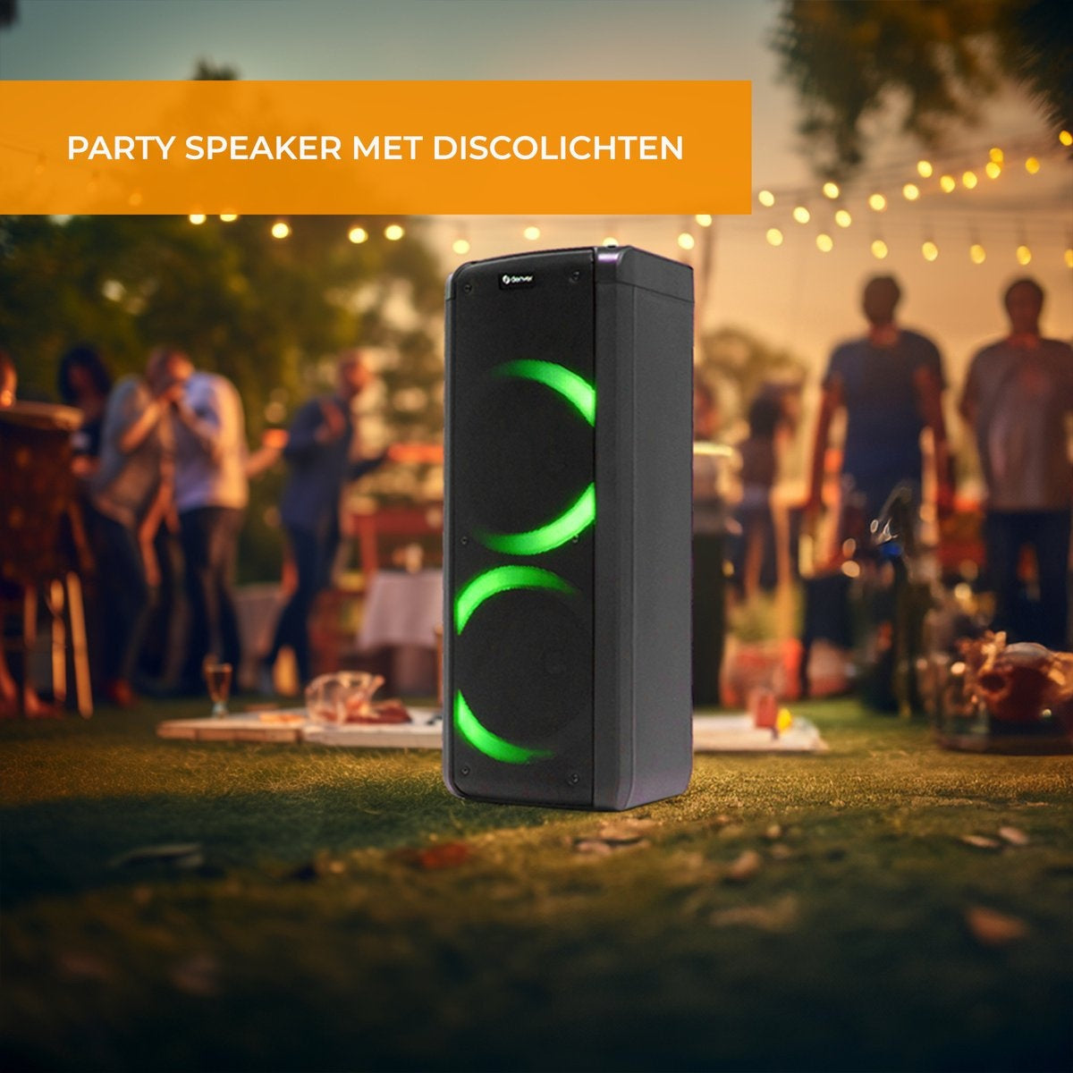 Haut-parleur Denver, Bluetooth, Party Box Disco, Lights, Noir