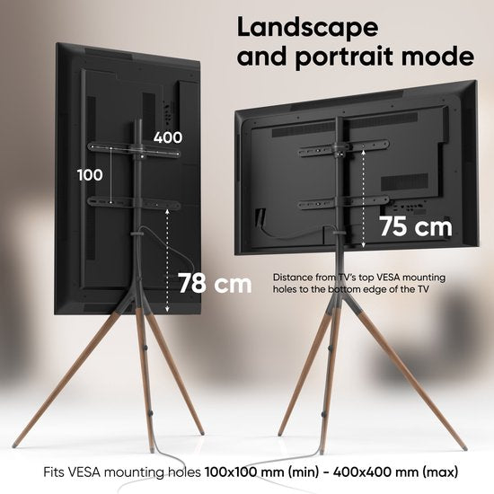 ONKRON - Support TV - Pour écrans de 32 à 65 pouces - Réglable en hauteur - VESA max. 400 x 400 mm