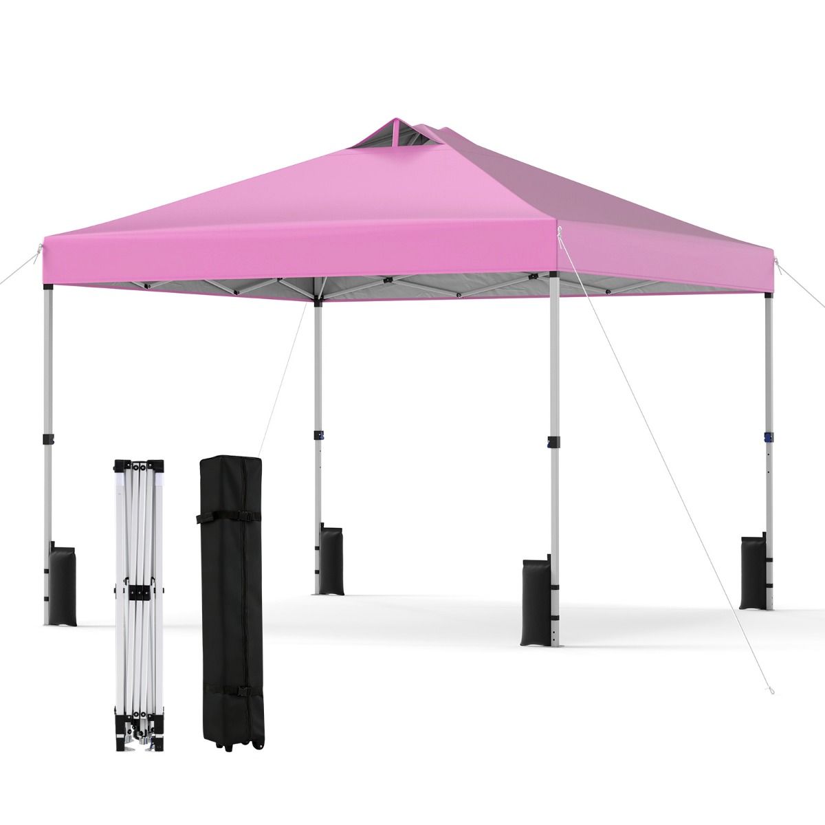 Tente de fête Coast Pop-up - pavillon pliable - avec sac de transport et sacs de sable - 300 x 300 cm - bleu