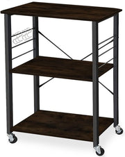 Goliving Chariot de cuisine - Armoire de cuisine - Étagère de cuisine - Chariot de service - Organisateur de cuisine - Moderne - 60 x 40 x 89 cm - Noir