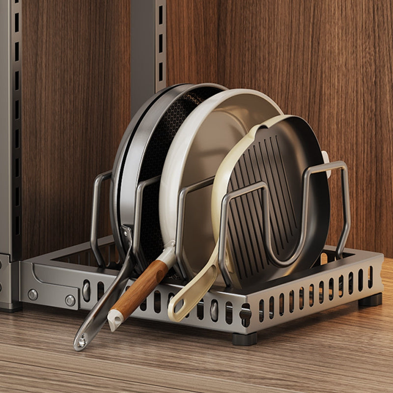 Étagère de rangement MAXCOOK à 3 niveaux en acier au carbone pour casseroles et poêles, réglable, pour placard de cuisine, 23 × 28 × 43 cm
