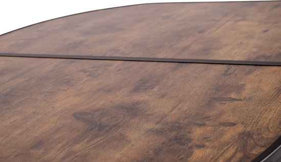 Bo-Camp - Industriel - Table - Melrose - Ovale - Modèle valise - 120x80 cm