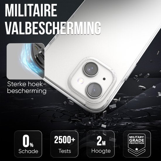 Etui Transparent pour Iphone 13 Etui Transparent et Protecteur d'Ecran Verre Protecteur