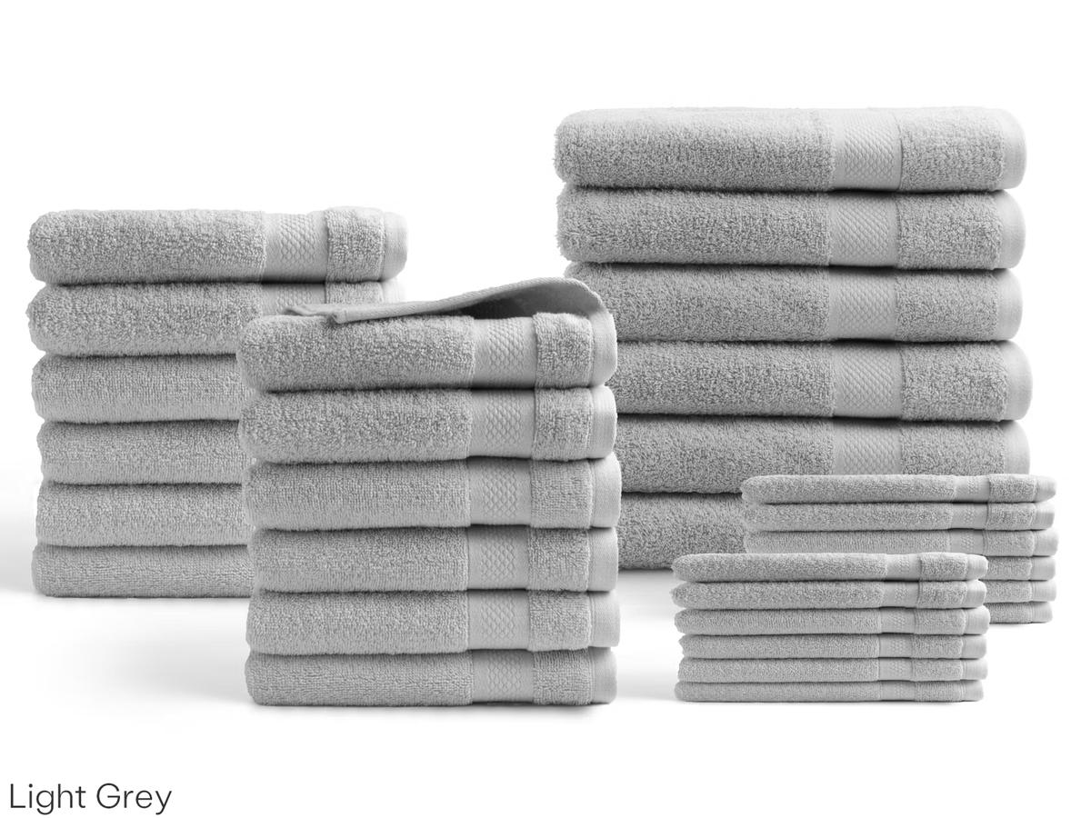 Ensemble de linge de bain DoubleDry, collection Hôtel - 30 pièces - 500 g/m² - Bordeaux