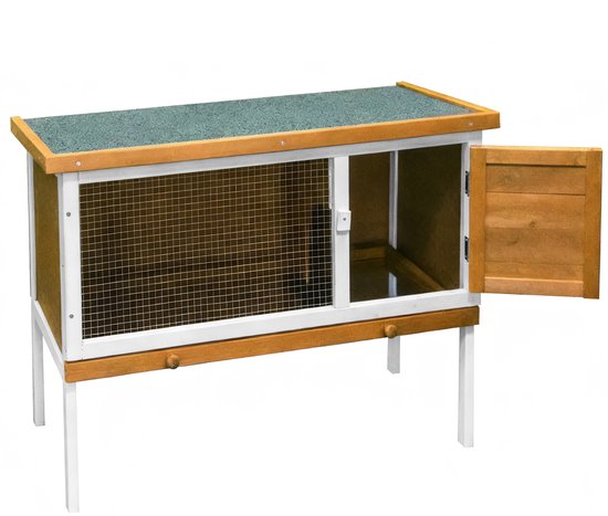 Clapier - clapier pour rongeurs (lapins, cochons d'Inde) - cage pour animaux - abri pour animaux - adapté à une utilisation à l'intérieur et à l'extérieur