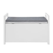 SoBuy FSR76-W Banc coffre avec rangement - Banc à chaussures avec coussin d'assise