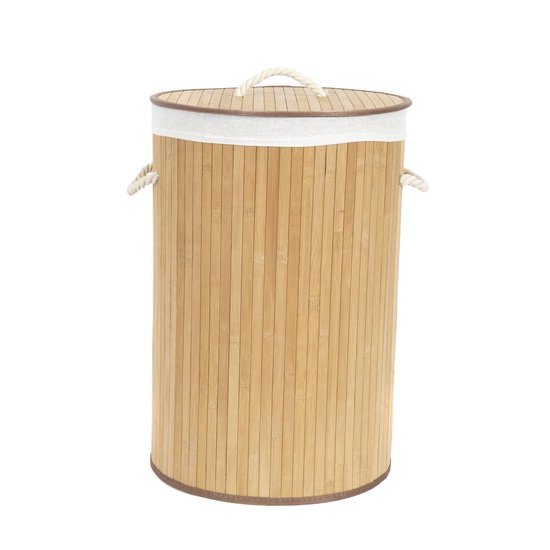 Panier à linge Compactor en bambou 40 x 60 cm, marron
