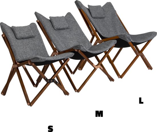 Bo-Camp - Urban Outdoor - Fauteuil de détente - Bloomsbury - M - Polyester Oxford - Gris