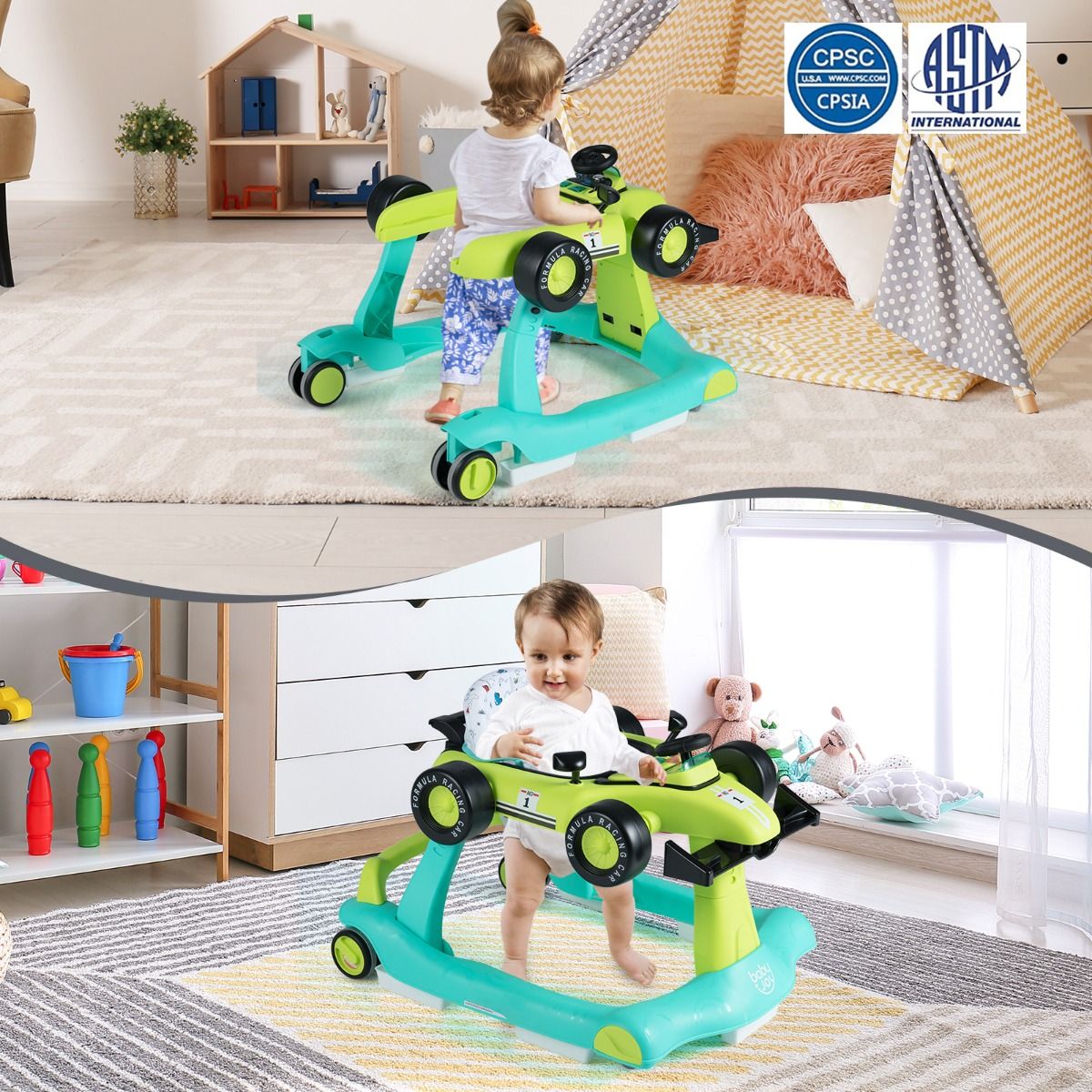 Poussette 4-en-1 Coast - hauteur et vitesse réglables - pliable - noire