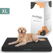 CozySense® - Coussin orthopédique pour chien 100 X 70 cm - Taille XL - Imperméable - Convient comme coussin de banc et lit pour chien - Noir