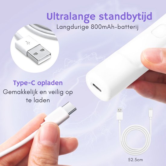 Rubye® - Stylo de peinture électrique pour diamants - Avec technologie d'aspiration - Rechargeable via USB-C - Confortable à utiliser - Pour pierres rondes et carrées - Blanc