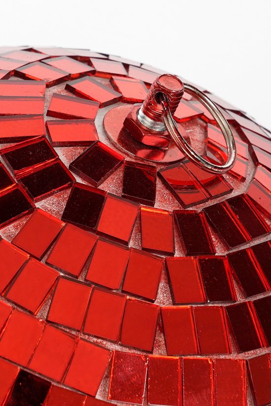 Mica Decorations Boule de Noël disco - Ø 30 cm - Rouge