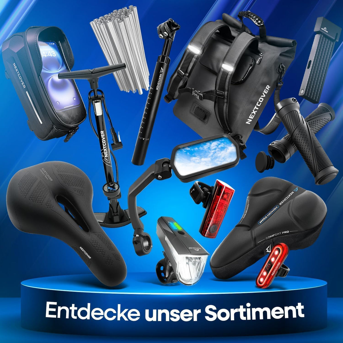 Sac de cadre Nextcover Bikepacking - 46 cm - 3,6 L - Imperméable - Noir