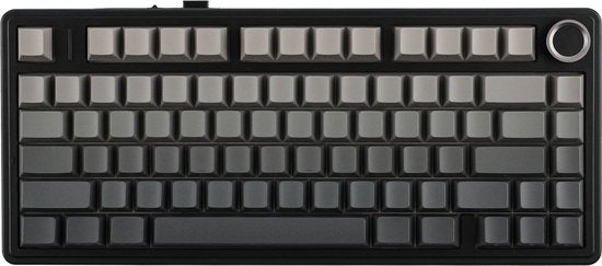 AULA F75 Pro - Clavier gaming sans fil - Mécanique - Touches imprimées sur le côté - Joint d'étanchéité - Remplacement à chaud - Tri-mode - Claviers QWERTY - 80 touches - Noir et gris