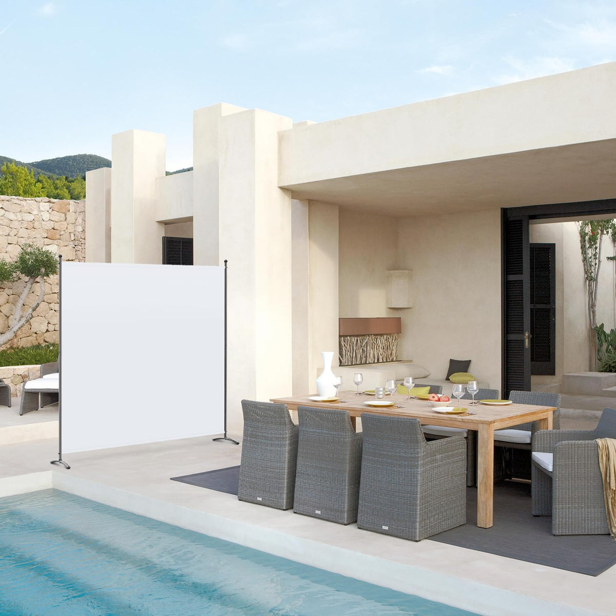 Paravent Angel Living 180 x 163 cm - Blanc