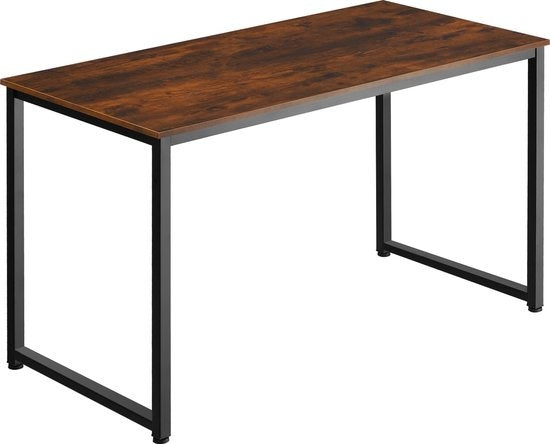 tectake® – bureau hoekbureau bureautafel kantoorbureau - 140 cm – industrieel – donkerbruin