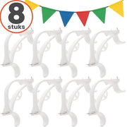 Loti Living Sling Clips - 8 pièces - Clips pour guirlandes suspendues - Clips d'angle - Clips de fête réutilisables - Clips d'angle pour guirlandes suspendues