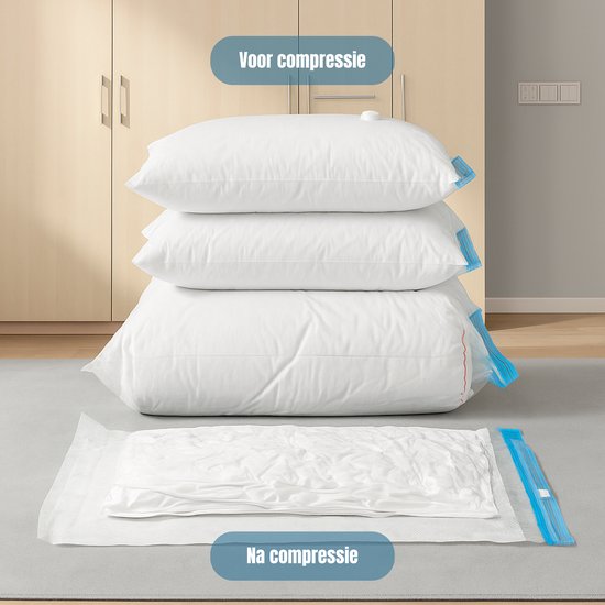 Travelly® Vacuum Bags & Travel Bags Set - Clothing Storage & Travel - Airtight - Includes Pump - Reusable - Space-saving - Set of 24 - Transparent