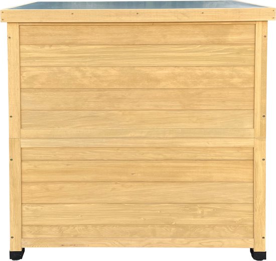 Armoire de rangement en bois AXI Felix – Armoire de jardin en bois FSC – Système de fermeture magnétique – Pieds réglables – 80 x 45 x 93 cm – Marron