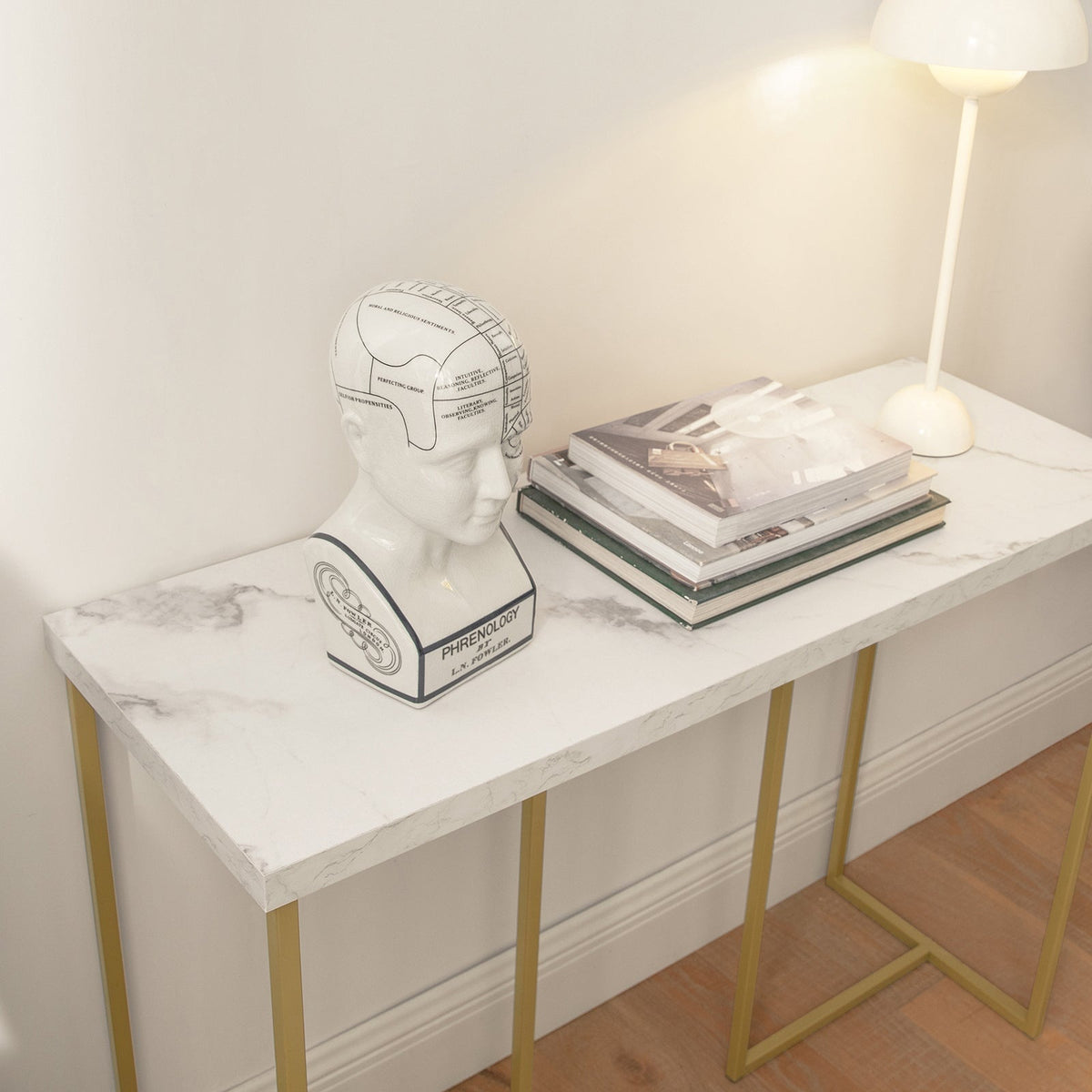 SoBuy Table d'appoint - Haute qualité - Structure en fer - 100 x 40 x 80 cm