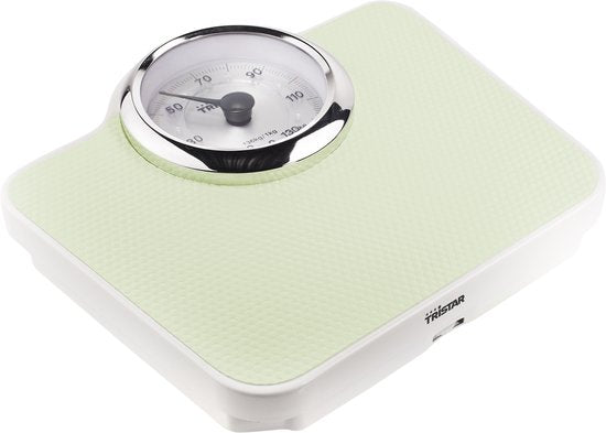 Pèse-personne Tristar WG-2428 - Pèse-personne analogique - Jusqu'à 136 kg - Design vintage - Technologie « Step-on » - Antidérapant - Blanc