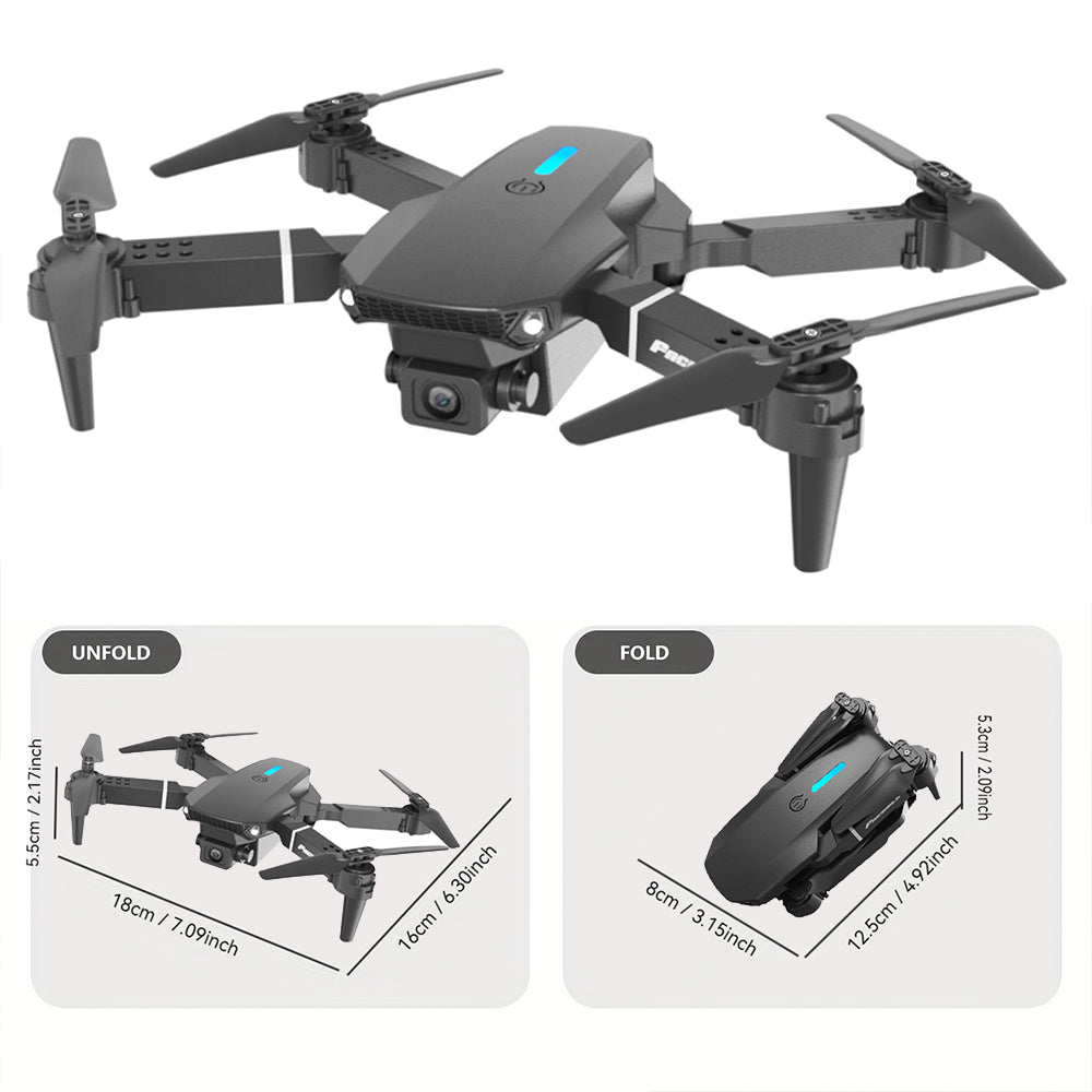 Drone jouet FACEGLE E88 - Quadricoptère pliable - Double caméra haute définition