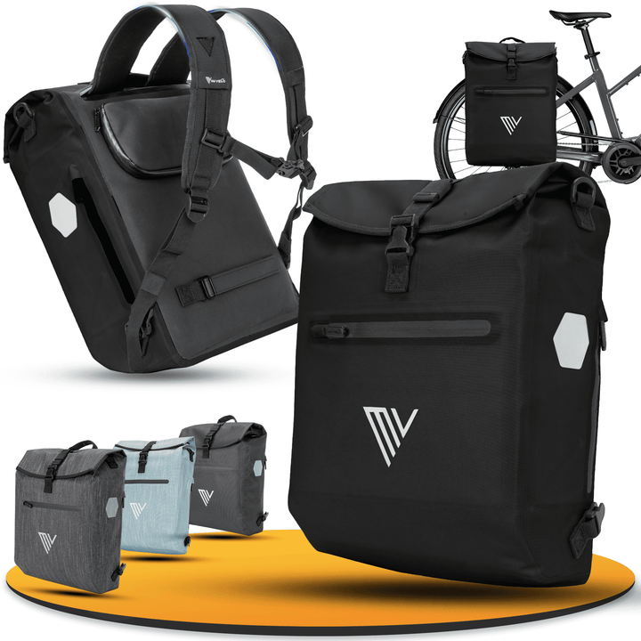 Sac de vélo et sac à dos 3-en-1 Mivelo LINO - 20 litres - Noir