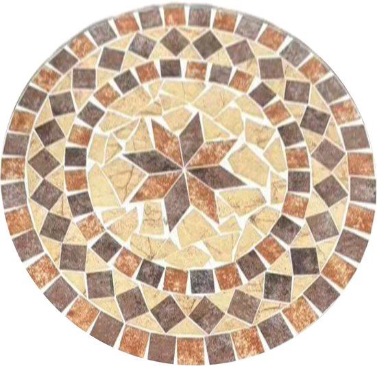 Chaises de bistrot AXI Amélie – Pliantes – Earth Brown – Chaises de jardin pliantes en métal – Dossier haut – Lot de 2 pièces – Effet mosaïque – Incrusté de carreaux de céramique – Capacité de charge de 150 kg – Jardin, terrasse ou balcon