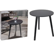 Trends 4 you Table d'appoint 40 cm - Noir - Plateau MDF - Pieds en bois - 40 x 41 cm