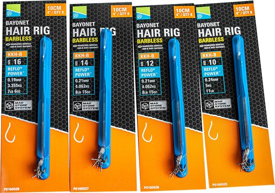 Preston - Bas de ligne KKH-B Bayonet Hair Rigs sans ardillon - 10 cm - Preston