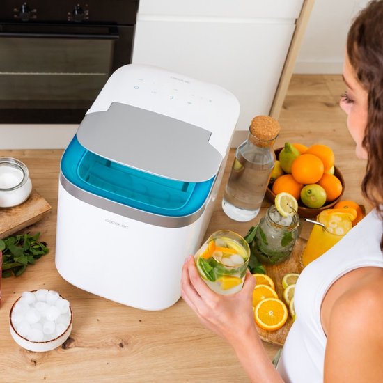 Machine à glace Cecotec Chillin' Ice 1500, 150 W, capacité de production quotidienne de 15 kg, écran tactile, commande via une application, fonction de contrôle