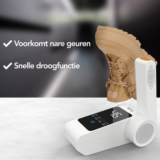 Brixy Shoe Dryer & Shoe Freshener - Ozone - Fonction de séchage - Shoe Dryer Fresh - Sèche-chaussures - Blanc