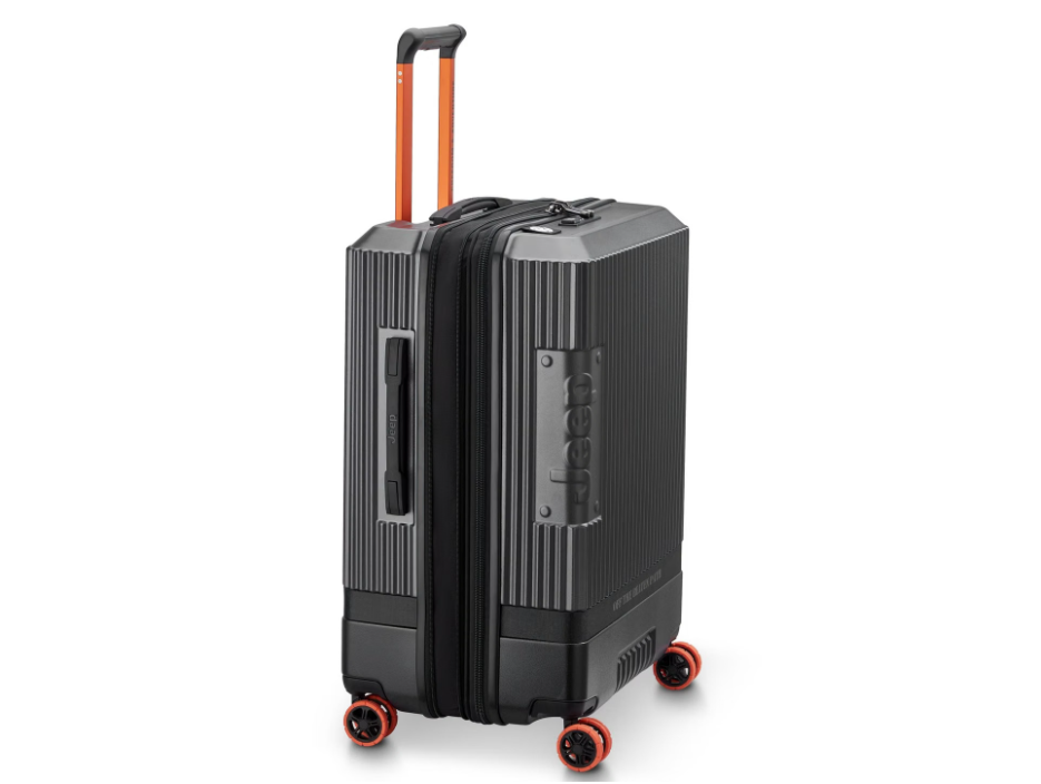 Valise de cabine Jeep extensible 37 L JH001A – Anthracite – Polycarbonate - 55 x 40 x 21/24 cm