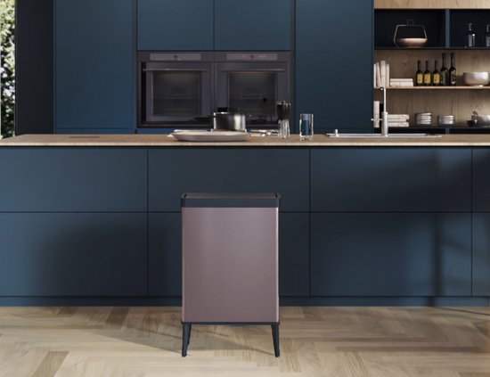 Curver Verto High - Poubelle 54 L - Rosé - 44 x 27 x 69 cm