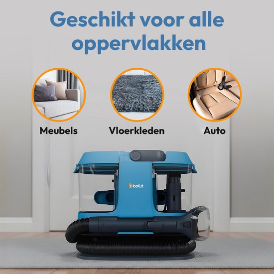 Nettoyeur de tapis compact BOLLIT 4-en-1 600 W – Détachant et nettoyeur de canapés – Pour canapés, voitures, matelas – Aspirateur à eau – Nettoyeur de meubles – Machine de nettoyage – Nettoyeur de canapés – Nettoyeur de matelas – Nettoyeur de textiles