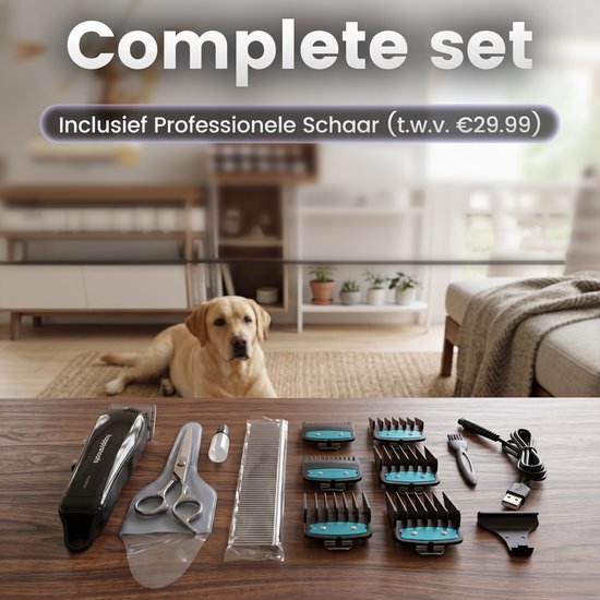 Tondeuse pour chiens à poil épais - Tondeuse pour chiens - Kit de tonte pour chiens - Tondeuse pour chats et animaux