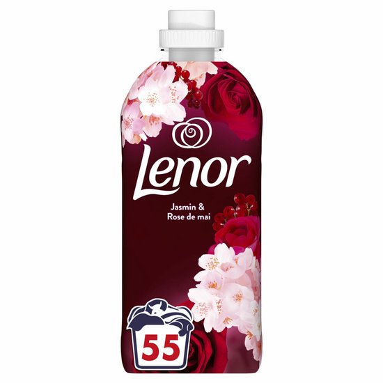 Adoucissant Lenor Jasmin & Rose de Mai, 55 lavages, 1 155 ml