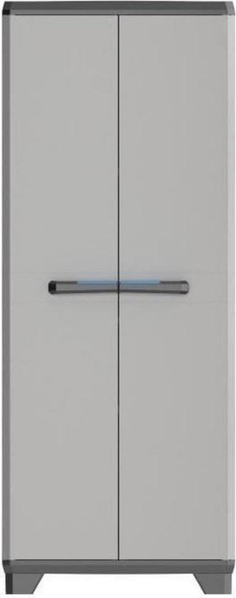 Kis Linear Opbergkast hoog- 68x173x39 cm - Grijs/Zwart