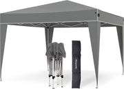 LifeGoods Party Tent Plus - Tente pliante - 3x3 m - Montage facile - Armature renforcée - Imperméable - Sac de transport - Gris