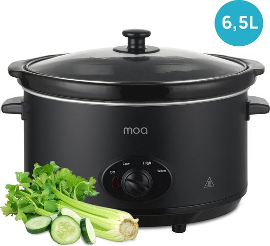 Mijoteuse MOA - 6,5 litres - Plaque intérieure en céramique - Noir - SC65B