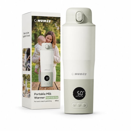 Chauffe-biberon portable Numsy Heat & Go Pro - Chauffe-biberon sans fil - Chauffe-lait pour bébé