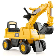 Coast Toy excavateur pour enfants - Véhicule de construction avec godet rotatif - 1-3 ans - Maximum 25KG - Jaune