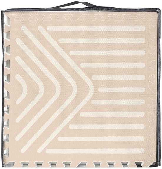 NilaFee™ - Tapis de jeu - Mousse - Bébé - Tapis d'éveil - Tapis de rampage - 180 x 120 x 1,5 cm - Tapis puzzle - Sac de rangement - Geometry Sandy