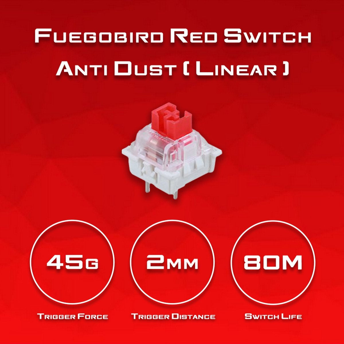 Fuegobird K3 Mechanical Gaming Keyboard - 100keys - Red Switch - QWERTY - Mechanical RGB Backlight Keyboard - White/Orange