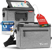 MIVELO Sacoche pour guidon - Déperlant & compatible Klickfix - 7 litres - Gris